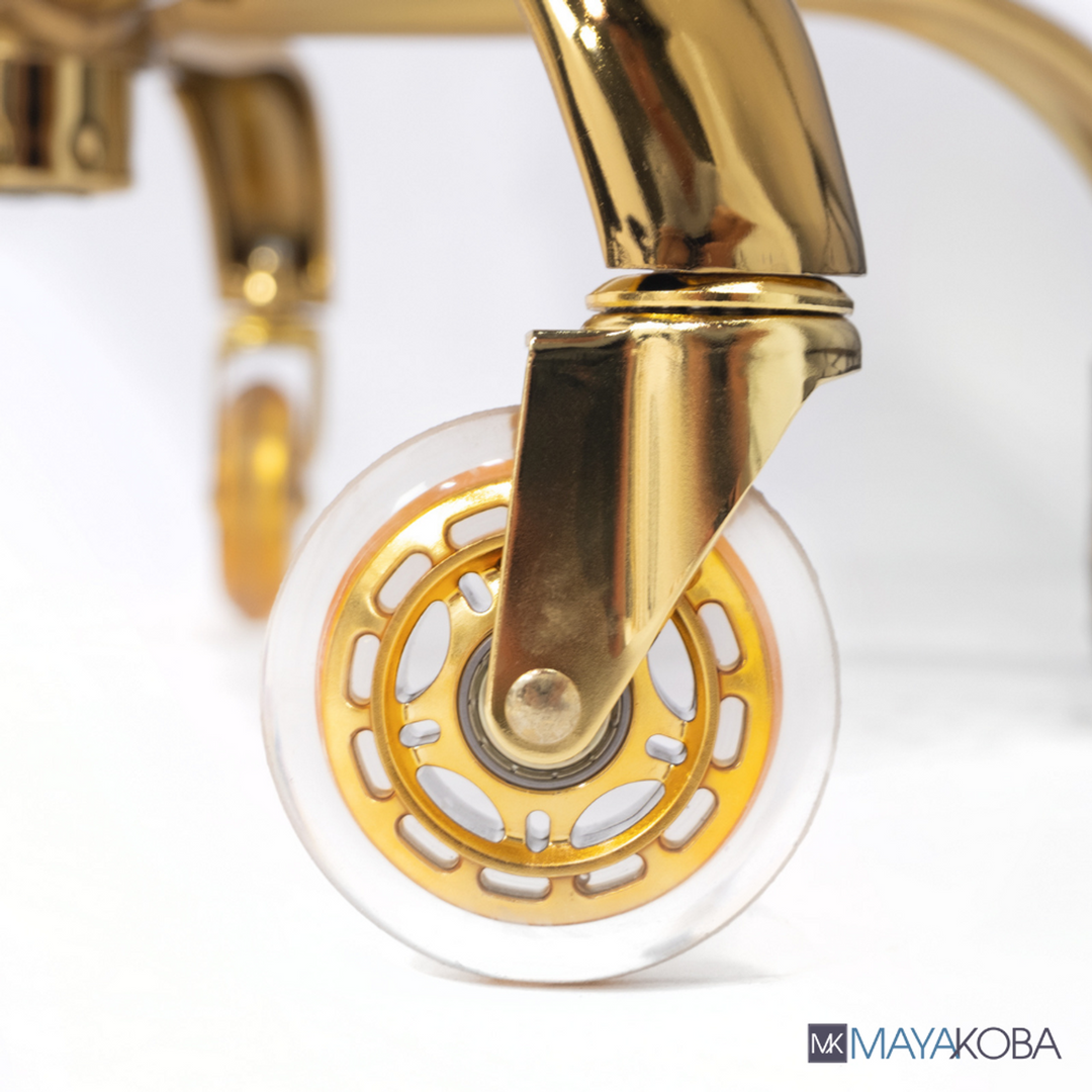 Roller Blade Style Stool Casters GOLD