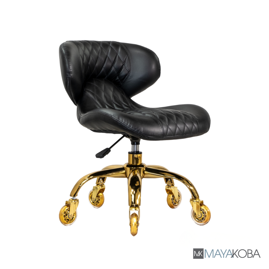HUGO Pedicure Stool &amp; Manicure Chair (GOLD Casters)