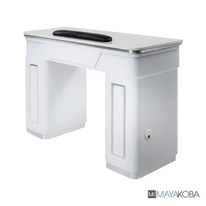 NAPA Manicure Table White/Silver by Mayakoba