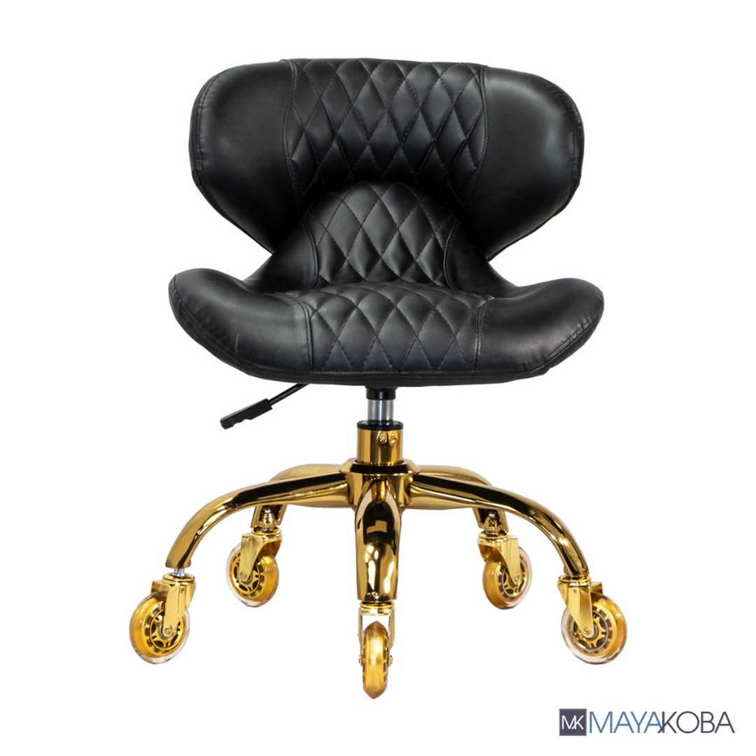 HUGO Pedicure Stool &amp; Manicure Chair (GOLD Casters)