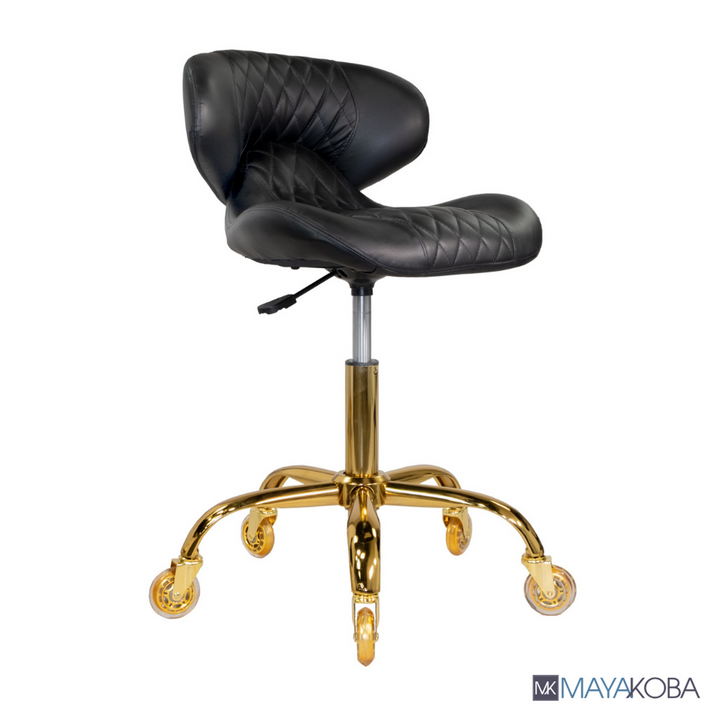 HUGO Pedicure Stool &amp; Manicure Chair (GOLD Casters)