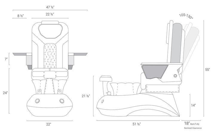 LOTUS II Pedicure Spa w/ FX Chair Top by Mayakoba