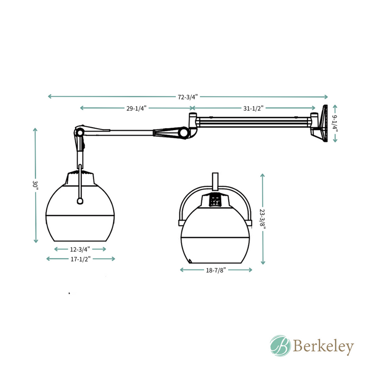 FIO Wall Mounted Hood Hair Dryer by Berkeley