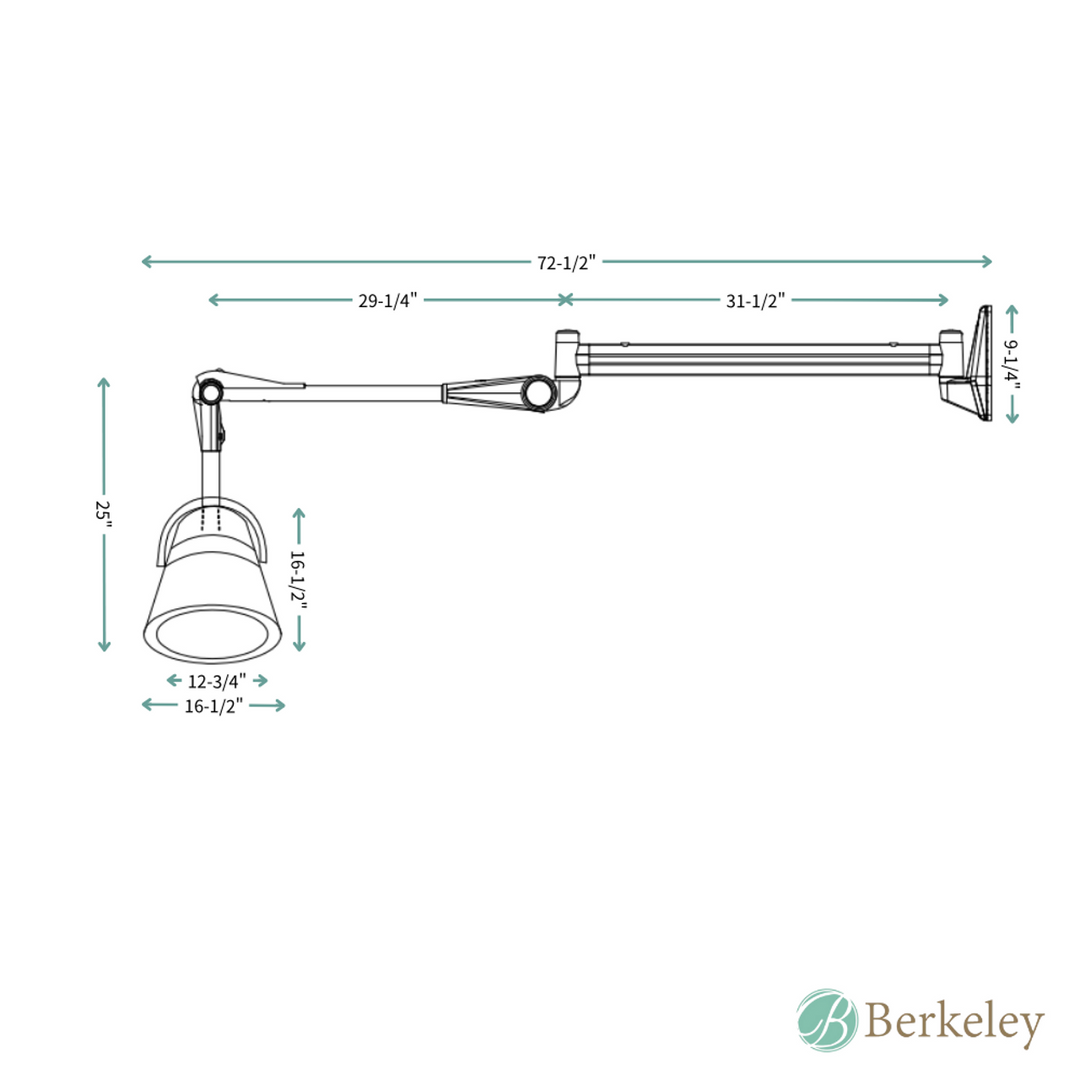 LUX Wall Mounted Hood Hair Dryer by Berkeley