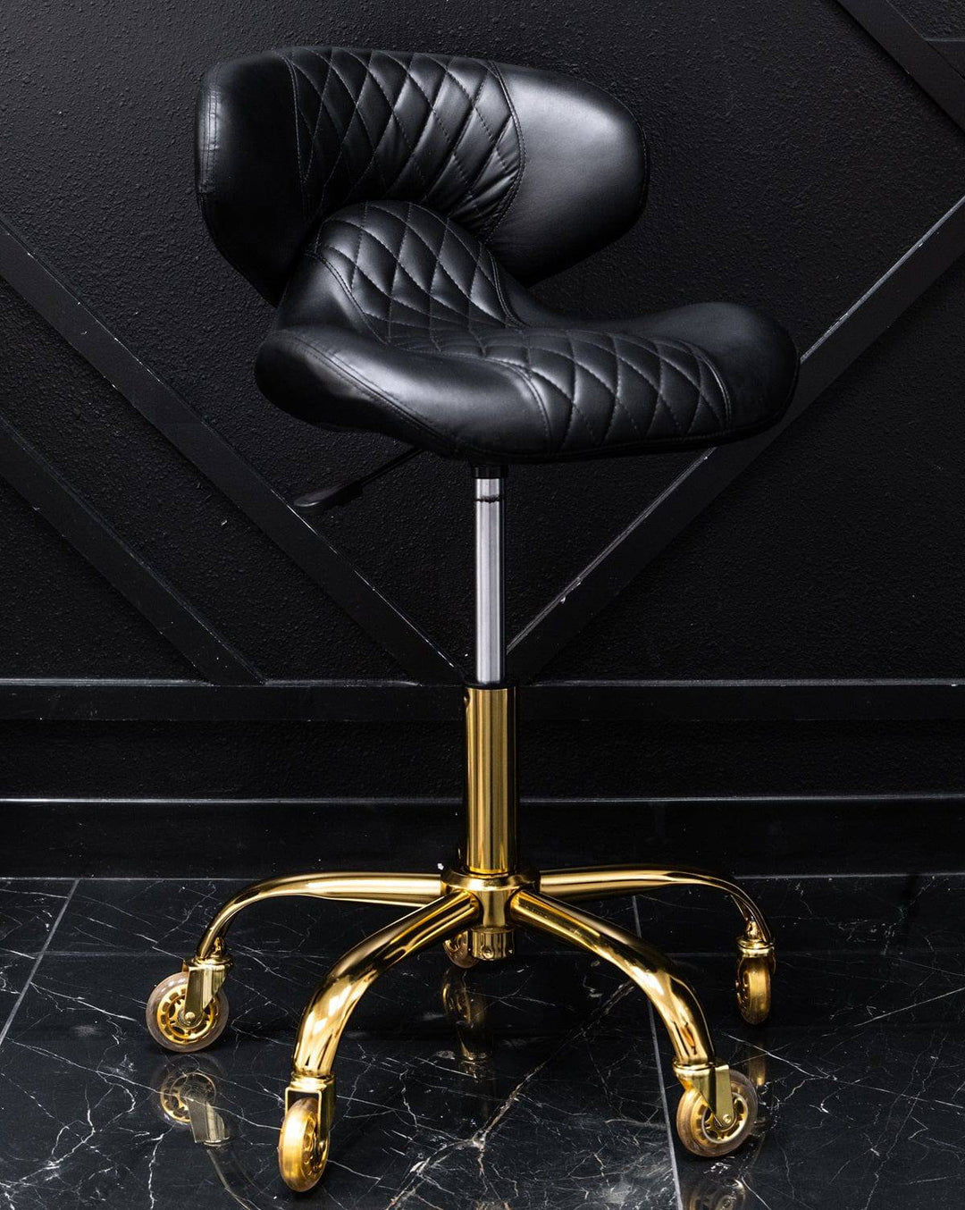 HUGO Pedicure Stool &amp; Manicure Chair (GOLD Casters)
